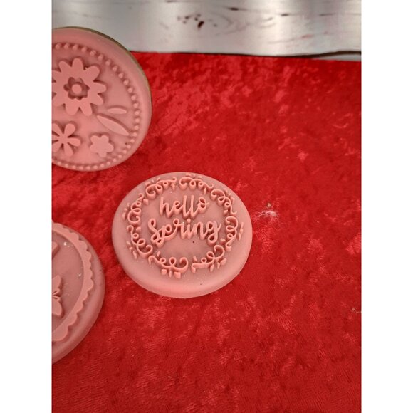 William Sonoma aSpring-Themed Silicone & Wood Cookie Stamp Set - Picture 5 of 8